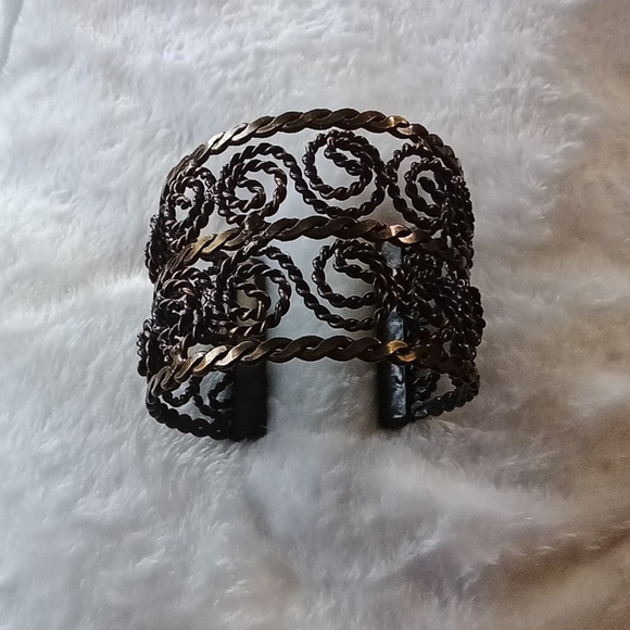 315. SWIRLY BRACELET BANGLE METAL GORGEOUS - Picture 2 of 6